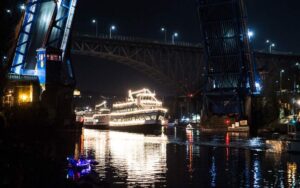 Parade of Boats Arrive to Fremont Cut