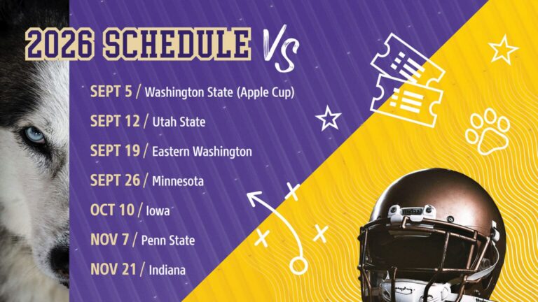 Husky Football Home Game Schedule 2026